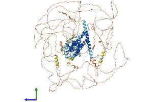 AlphaFold protein structure predicition of Mouse Recombinant Synrg Protein, UniprotID Q5SV85