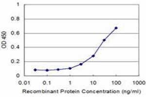 Detection limit for recombinant GST tagged PNMA2 is approximately 1ng/ml as a capture antibody. (PNMA2 抗体  (AA 1-364))
