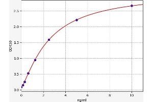 Typical standard curve (Solute Carrier Family 17 (Acidic Sugar Transporter), Member 5 (SLC17A5) ELISA 试剂盒)