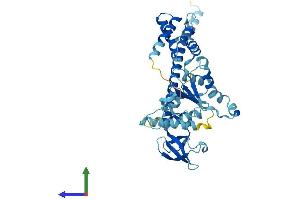 Protein Structure (PS) image for Proteasome (Prosome, Macropain) 26S Subunit, ATPase, 6 (PSMC6) (AA 1-389) protein (His tag) (ABIN7556606)