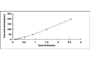 Typical standard curve (Anti-Synuclein alpha Antibody (Anti-SNCa) ELISA 试剂盒)