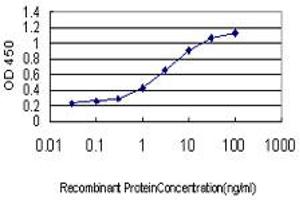 Detection limit for recombinant GST tagged MEFV is approximately 0. (MEFV 抗体  (AA 1-110))