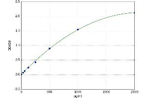 A typical standard curve (XCL1 ELISA 试剂盒)