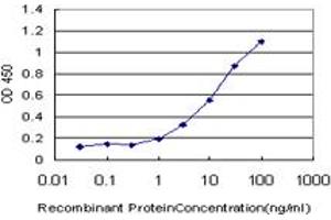 Detection limit for recombinant GST tagged PAX8 is approximately 1ng/ml as a capture antibody. (PAX8 抗体  (AA 300-377))