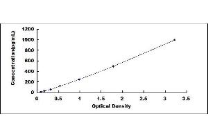 Typical standard curve (XCL1 ELISA 试剂盒)