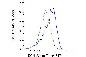 Validation of ECI1 knockdown using flow cytometry.