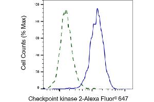Validation of Checkpoint kinase 2 knockdown using flow cytometry. (Recombinant CHEK2 抗体)