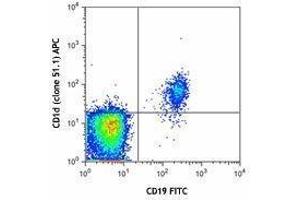 Flow Cytometry (FACS) image for anti-CD1d Molecule (CD1D) antibody (APC) (ABIN2657008) (CD1d 抗体  (APC))
