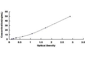 Typical standard curve (Lactate Dehydrogenase ELISA 试剂盒)