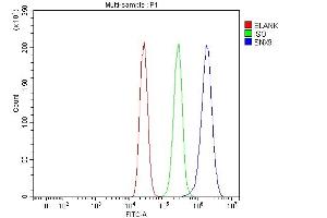 Flow Cytometry analysis of MCF-7 cells using anti-SH3PX1/SNX9 antibody (ABIN7600637).