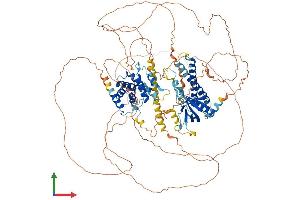 AlphaFold protein structure predicition of Mouse Recombinant Psd4 Protein, UniprotID Q8BLR5
