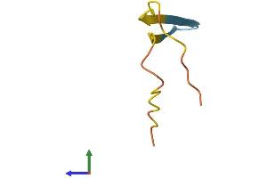 AlphaFold protein structure predicition of Human Recombinant KRTAP20-4 Protein, UniprotID Q3LI62