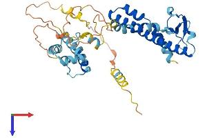 AlphaFold protein structure predicition of Human Recombinant DNAJC18 Protein, UniprotID Q9H819 (DNAJC18 Protein (AA 1-358) (His tag))