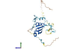 AlphaFold protein structure predicition of Mouse Recombinant Rcan3 Protein, UniprotID Q9JKK0