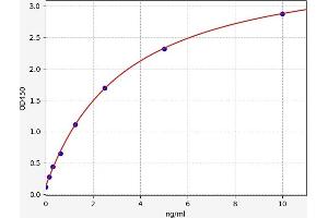 Typical standard curve (Glucuronidase beta ELISA 试剂盒)