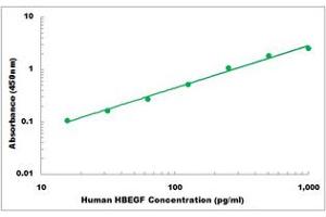 Representative Standard Curve (HBEGF ELISA 试剂盒)