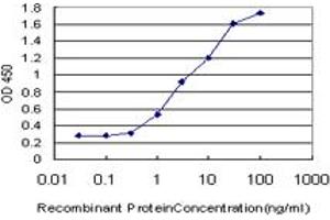 Detection limit for recombinant GST tagged RASGRP4 is approximately 0. (RASGRP4 抗体  (AA 574-673))