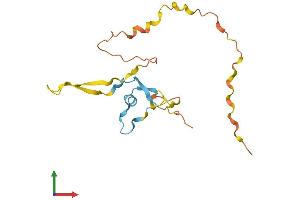 AlphaFold protein structure predicition of Human Recombinant DAZAP2 Protein, UniprotID Q15038