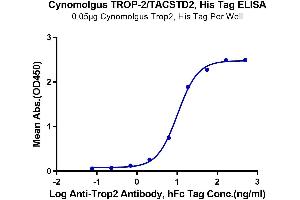 ELISA image for Tumor-Associated Calcium Signal Transducer 2 (TACSTD2) (AA 27-274) protein (His tag) (ABIN7275792)
