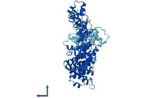 AlphaFold protein structure predicition of Human Recombinant FEM1B Protein, UniprotID Q9UK73