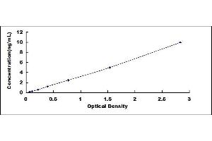 Typical standard curve