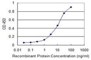 Detection limit for recombinant GST tagged GOLM1 is 0. (GOLM1 抗体  (AA 302-401))