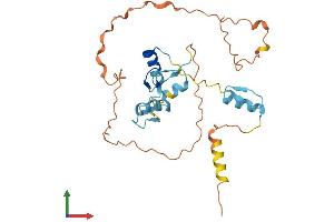 AlphaFold protein structure predicition of Human Recombinant OVOL1 Protein, UniprotID O14753