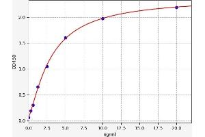 Typical standard curve (Integrin alpha 1 ELISA 试剂盒)