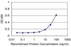 Detection limit for recombinant GST tagged PCBP2 is approximately 3ng/ml as a capture antibody. (PCBP2 抗体  (AA 1-362))