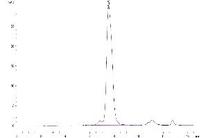 Size-exclusion chromatography-High Pressure Liquid Chromatography (SEC-HPLC) image for FGFR2 alpha (AA 22-378) protein (His tag) (ABIN7274648)