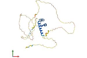 AlphaFold protein structure predicition of Human Recombinant HOXB1 Protein, UniprotID P14653