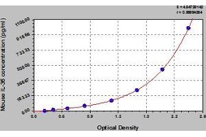 Typical Standard Curve (Interleukin 35 ELISA 试剂盒)