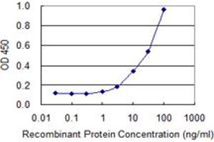 Detection limit for recombinant GST tagged DPYSL4 is 1 ng/ml as a capture antibody. (DPYSL4 抗体  (AA 461-559))
