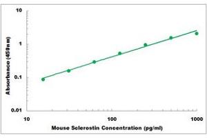 Representative Standard Curve (Sclerostin ELISA 试剂盒)
