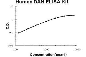 Human DAN/NBL1 PicoKine ELISA Kit standard curve (NBL1 ELISA 试剂盒)
