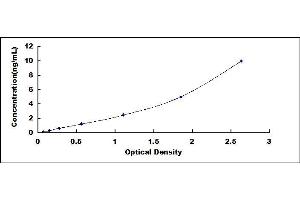 Typical standard curve (Cytokeratin 18 ELISA 试剂盒)