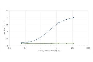 Binding curve of anti-CD155 antibody 3F1 (ABIN7072567) to recombinant mouse CD155 Fc-Fusion Protein. (Recombinant Poliovirus Receptor 抗体)