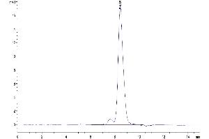 Size-exclusion chromatography-High Pressure Liquid Chromatography (SEC-HPLC) image for Inducible T-Cell Co-Stimulator Ligand (ICOSLG) (AA 19-256) protein (His tag) (ABIN7273947)