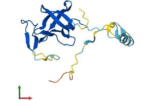 AlphaFold protein structure predicition of Human Recombinant ERVK-18 Protein, UniprotID P63123