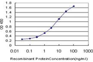 Detection limit for recombinant GST tagged AKAP4 is approximately 0. (AKAP4 抗体  (AA 1-100))