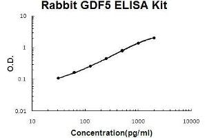 Rabbit GDF5 PicoKine ELISA Kit standard curve (GDF5 ELISA 试剂盒)