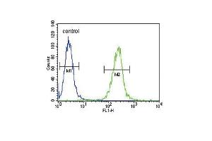 Flow Cytometry (FACS) image for anti-serine Peptidase Inhibitor, Kazal Type 5 (SPINK5) (AA 188-217), (N-Term) antibody (ABIN390855)