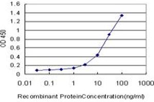 Detection limit for recombinant GST tagged TLR7 is approximately 1ng/ml as a capture antibody. (TLR7 抗体  (AA 27-126))