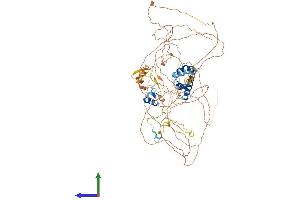 AlphaFold protein structure predicition of Human Recombinant ZNF839 Protein, UniprotID A8K0R7