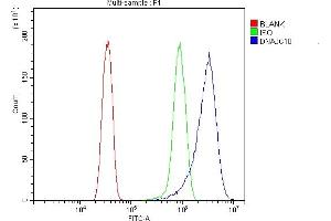 Flow Cytometry analysis of HELA cells using anti-DNAJC10 antibody (ABIN7601358).