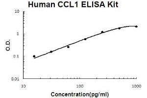 Human CCL1 PicoKine ELISA Kit standard curve (CCL1 ELISA 试剂盒)