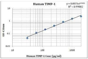 ELISA image for TIMP Metallopeptidase Inhibitor 1 (TIMP1) ELISA Kit (ABIN5026949) (TIMP1 ELISA 试剂盒)