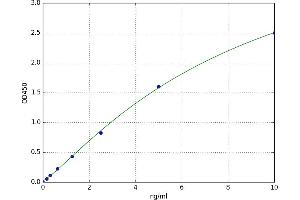 A typical standard curve (alpha 1 Adrenergic Receptor ELISA 试剂盒)