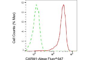 Flow cytometric analysis of CARM1 expression in HepG2 cells using CARM1 antibody (ABIN7798105), 1:2,000). (CARM1 抗体)