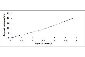 Typical standard curve (Coronin 1a ELISA 试剂盒)